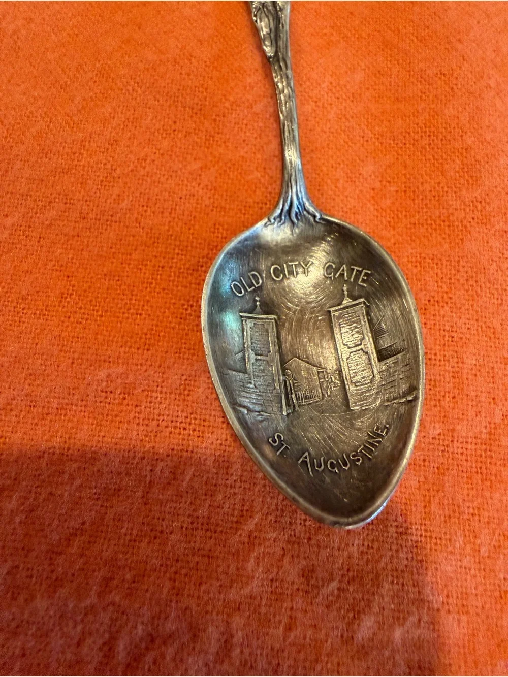 Vintage Thomas Tugby Alligator & Boy St. Augustine Silver 925 Souvenir Spoon